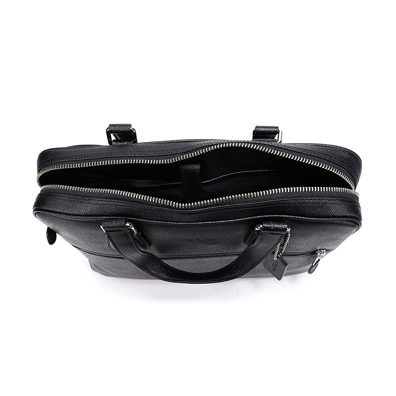 蔻驰coach男包奢侈品手提包商务简约公文包欧美时尚纯色方形斜挎单肩