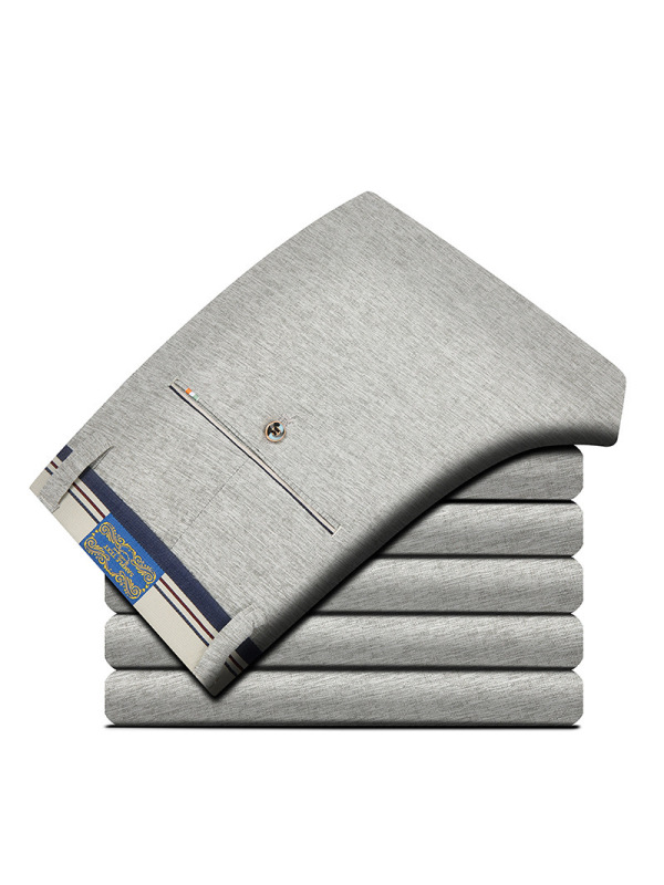 Ceba超舒适夏季薄款男式中年休闲裤男简约百搭爸爸商务休闲长裤专柜装