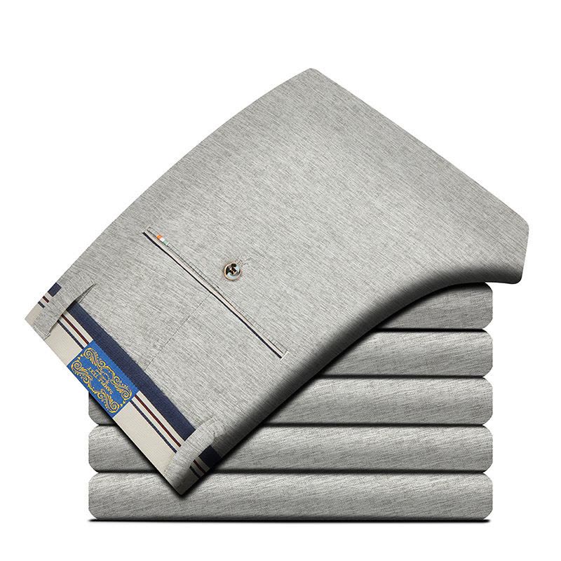 Ceba超舒适夏季薄款男式中年休闲裤男简约百搭爸爸商务休闲长裤专柜装图片