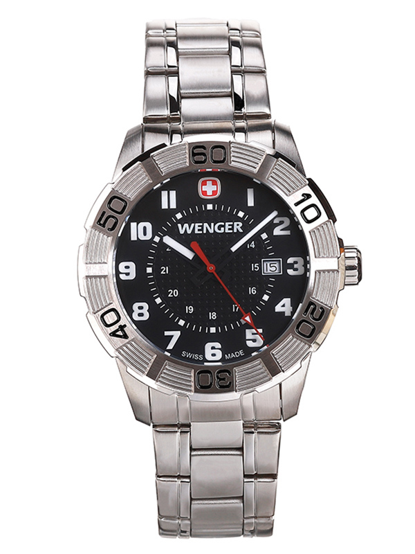 威戈(wenger)石英表01.0851.102 威戈(wenger)瑞士原装石英表男钢带经