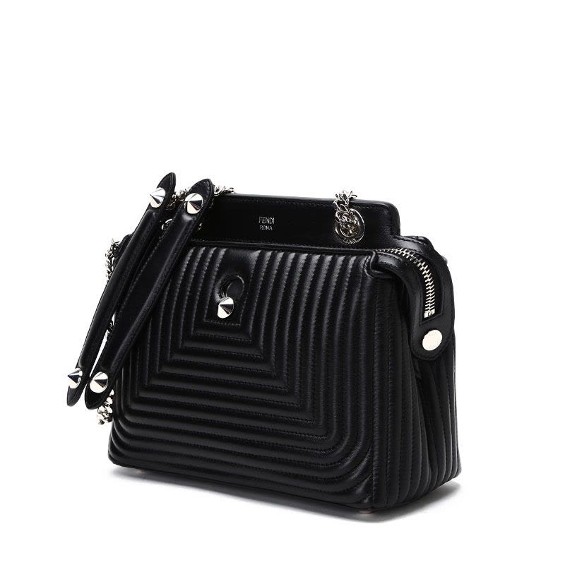 FENDI/芬迪 女包DOTCOM绗缝图案链条手拎斜挎包 8BN299图片