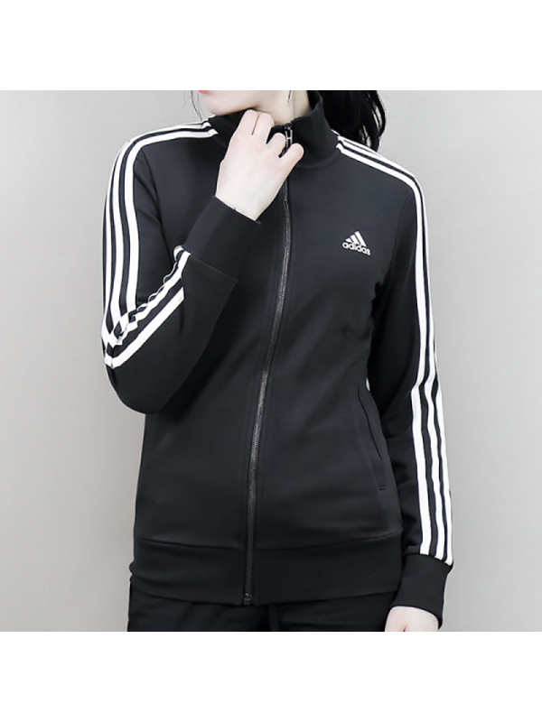 阿迪达斯adidas女款立领运动服透气针织夹克休闲外套s97427