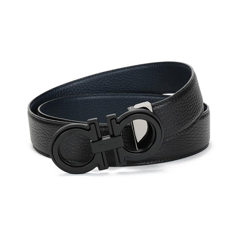 salvatoreferragamo菲拉格慕男士牛皮板扣式双面皮带腰带67a254