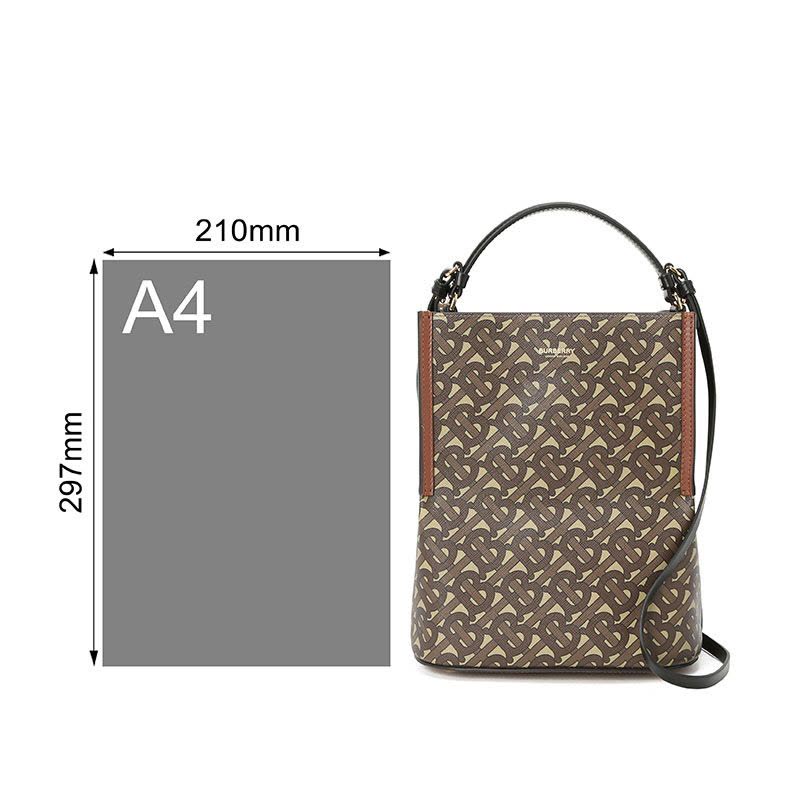 博柏利 BURBERRY PEGGY 水桶包小号 字母印字标TB LOGO织物 女士手提包 8026825图片