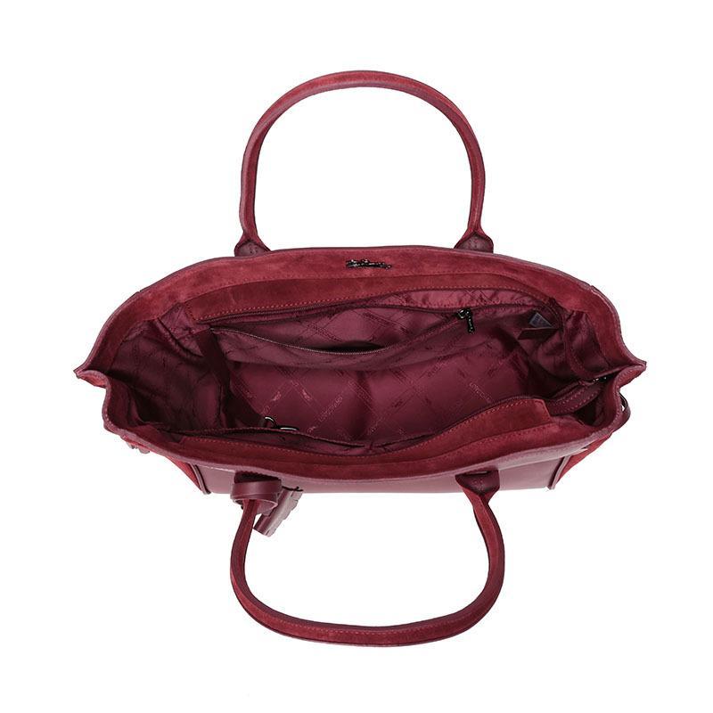 Longchamp 珑骧 女士PÉNÉLOPE系列牛皮中号流苏手提包 1295 861