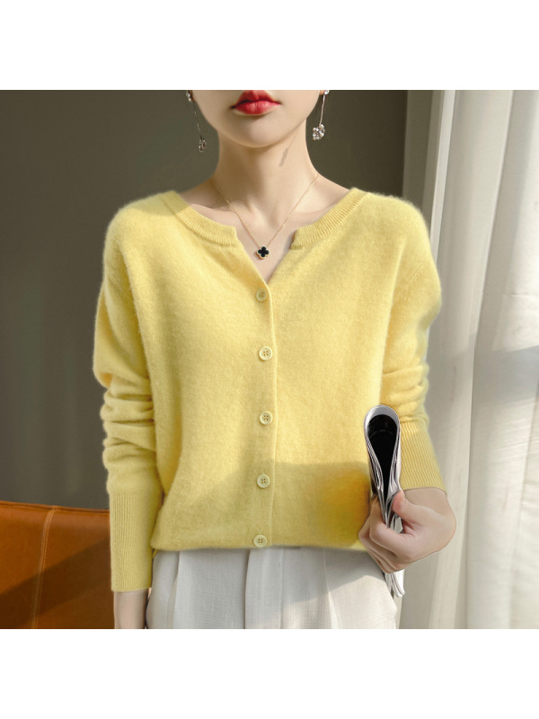 法式设计感针织开衫女短款外套女长袖毛衣洋气百搭上衣春秋