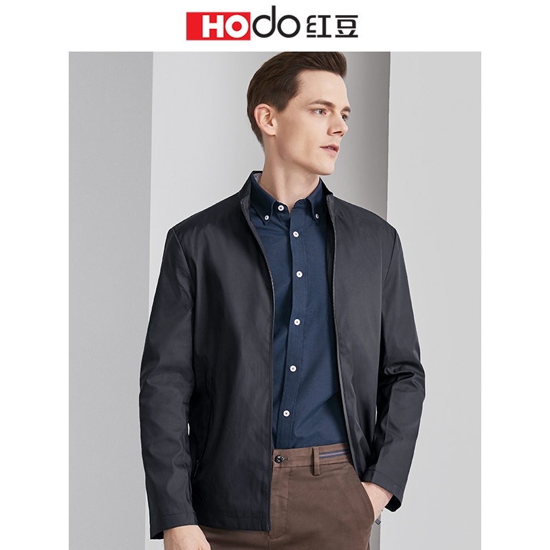 HODO红豆男装春秋季男士夹克轻商务休闲服修身外套男