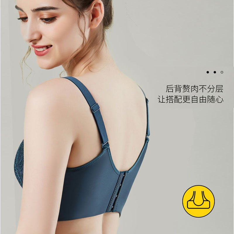 夏季超薄乳胶性感内衣女大胸显小全罩杯无钢圈大码文胸收副乳胸罩