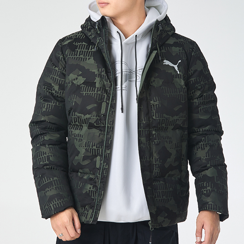 PUMA彪马男装运动服休闲保暖羽绒连帽外套585532