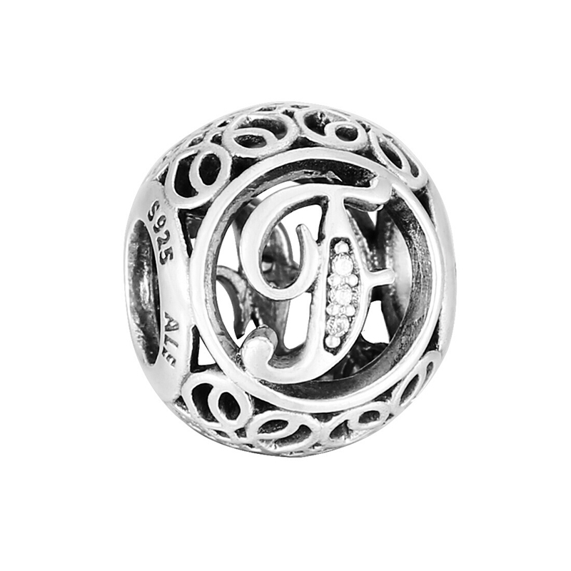 PANDORA潘多拉 复古字母F 925银 串饰-791850CZ