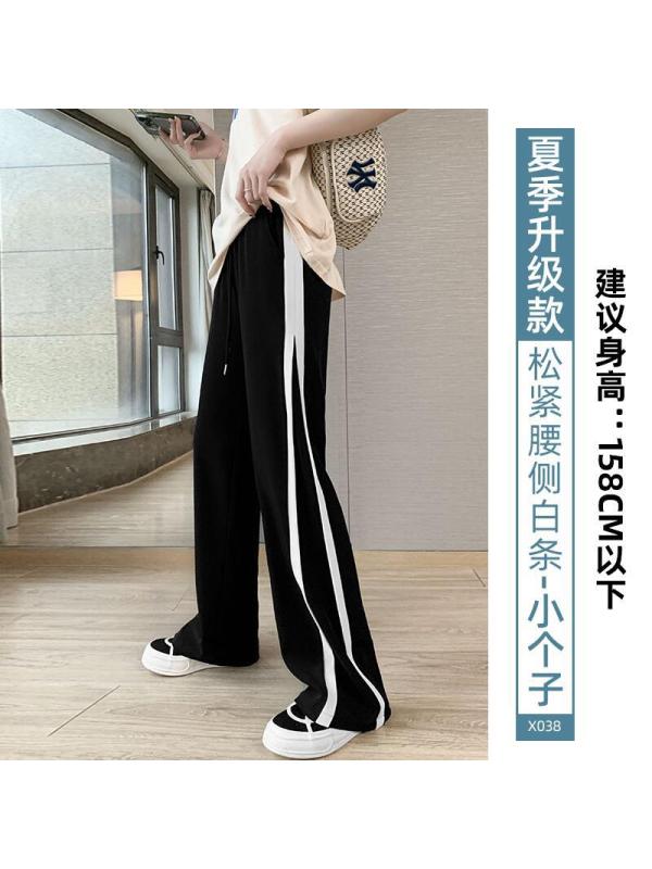 Ceba西装阔腿裤女裤夏季薄款休闲西裤显瘦高腰垂坠垂感运动休闲修容裤