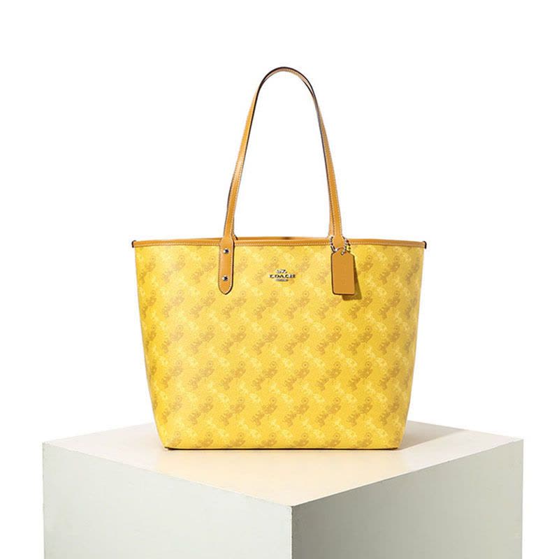 20春夏新款 COACH CITY马车印花 双面单肩托特包 47x28x15CM图片