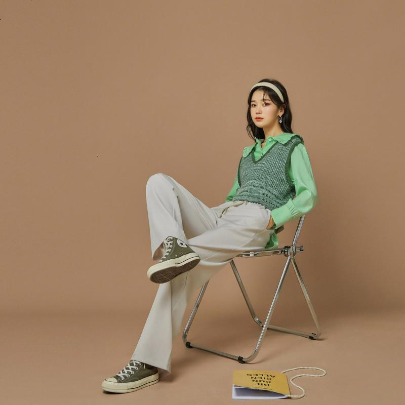 OtherMix法式针织马甲绿环保系列背心女2021年新款春季内搭上衣潮