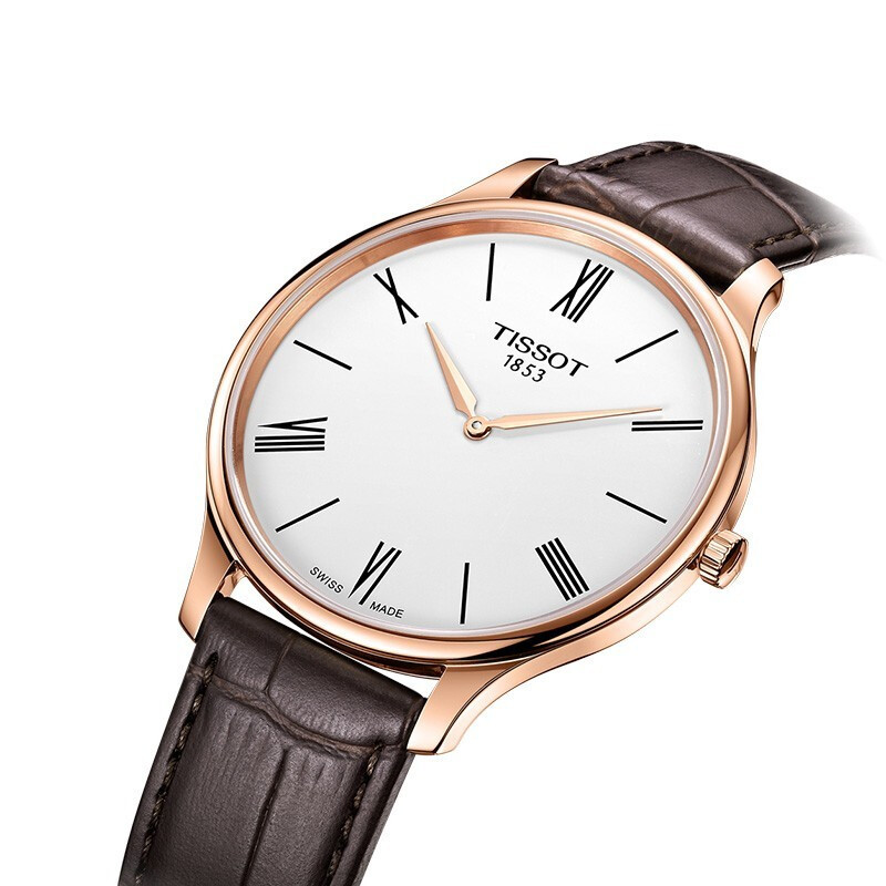 天梭tissot俊雅系列纤薄简约时尚休闲石英男士手表t0634093601800