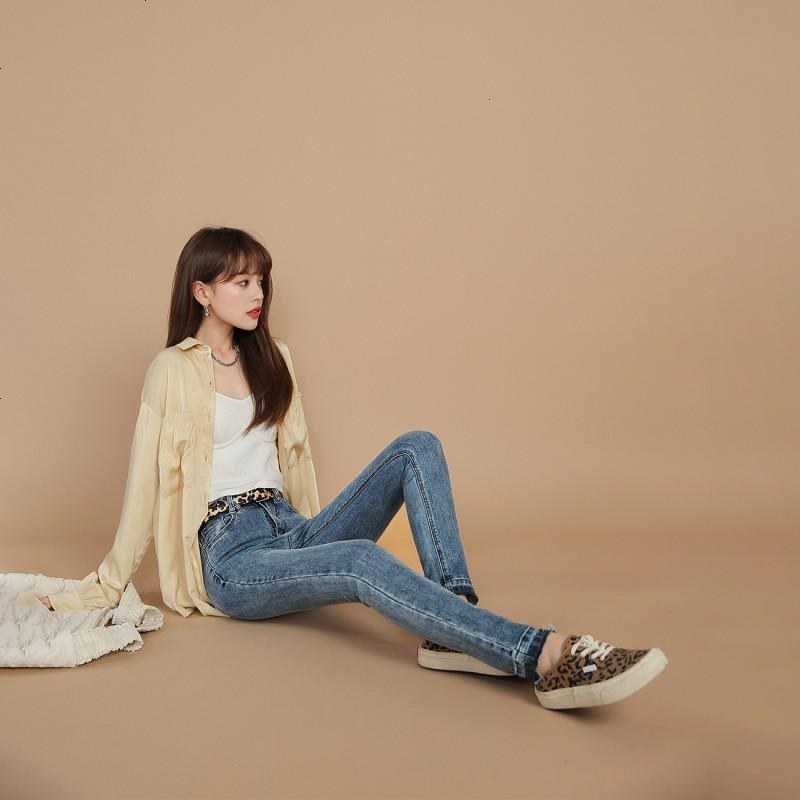 OtherMix橙IP联名高腰牛仔裤女2021年新款显瘦初春季铅笔小脚裤子