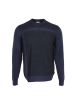 Armani Collezioni/阿玛尼·卡尔兹 男士藏蓝色U型领长袖针织衫PCM54M PC07M 920