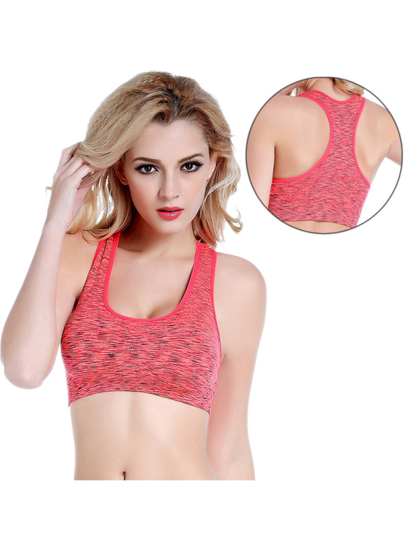 秋冬防震段染背心式运动内衣女 无钢圈健身训练瑜伽跑步睡眠文胸