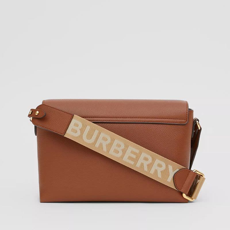 预订BURBERRY/博柏利 Vintage 格纹拼皮革 Note 斜背包 25*8.5*18CM图片