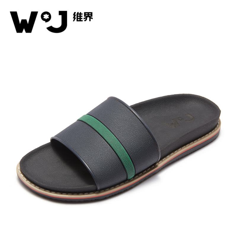维界维界新款网红凉拖鞋男室内原宿风ulzzang韩版时尚潮流软底一字拖图片