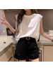 纯色圆领外穿无袖T恤女夏宽松打底衫显瘦休闲背心上衣服韩国女装