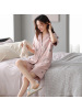睡衣女士夏季棉质短袖开衫和服新款韩版大码宽松可外穿家居服套装
