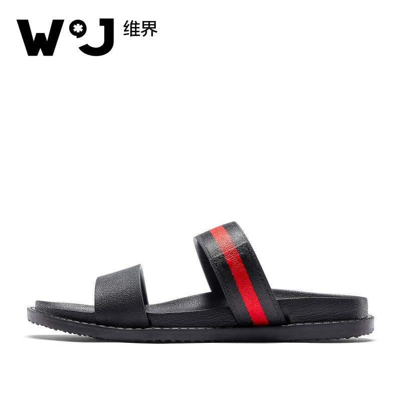 维界夏季新款韩版时尚休闲凉拖鞋防滑透气舒适室外百搭一字拖男鞋图片