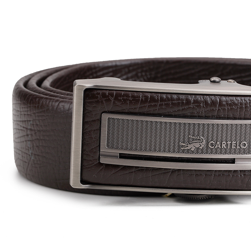 卡帝乐鳄鱼正品男士皮带真皮自动扣中青年商务休闲牛皮裤带pe5l5143f