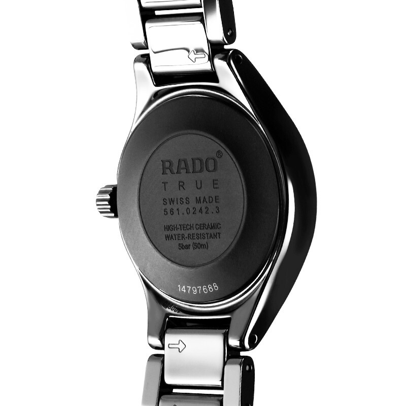 雷达rado真系列自动机械陶瓷女表30mm盘r27242162