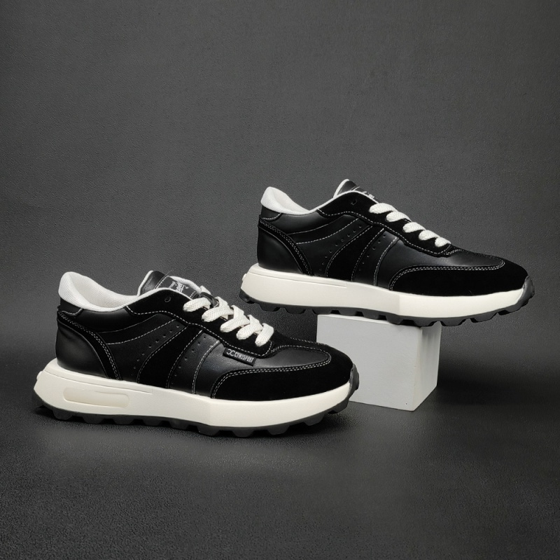 男士真皮鞋子男运动鞋百搭潮鞋欧洲站男鞋小众男生防滑休闲阿甘鞋