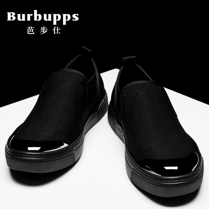 法国品牌芭步仕(Burbupps)男鞋夏季透气休闲帆布鞋青年韩版潮流板鞋男百搭一脚蹬懒人社会鞋图片