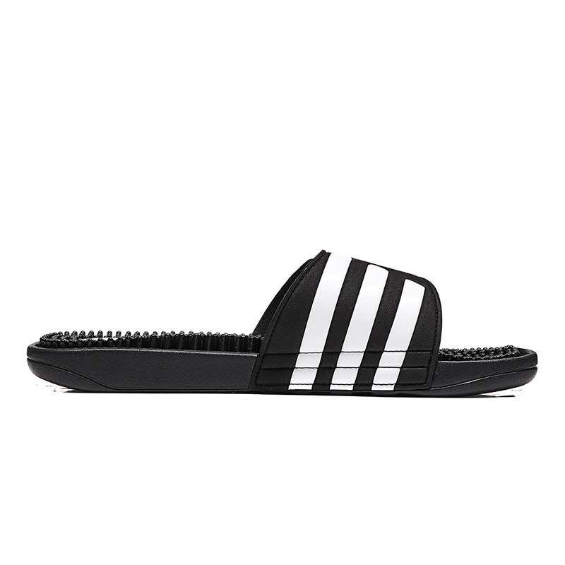 adidas阿迪达斯男子拖鞋18魔术贴凉拖游泳拖休闲运动鞋078260.. 0782601号黑色+亮白
