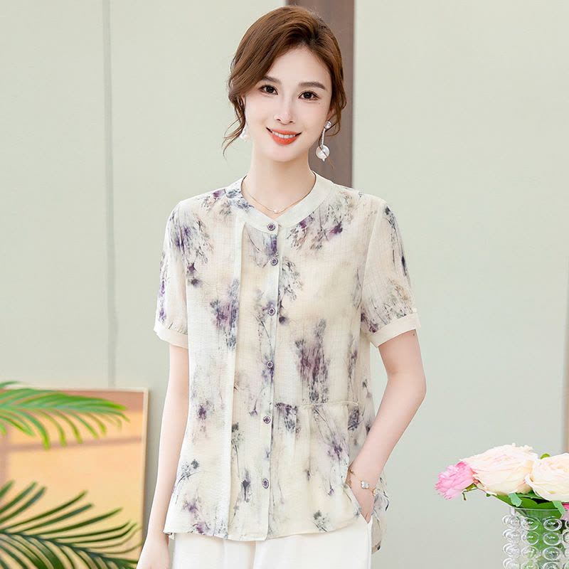 洋气妈妈装套装40-50岁中老年人服装女50岁婆婆装时尚两件套夏装图片