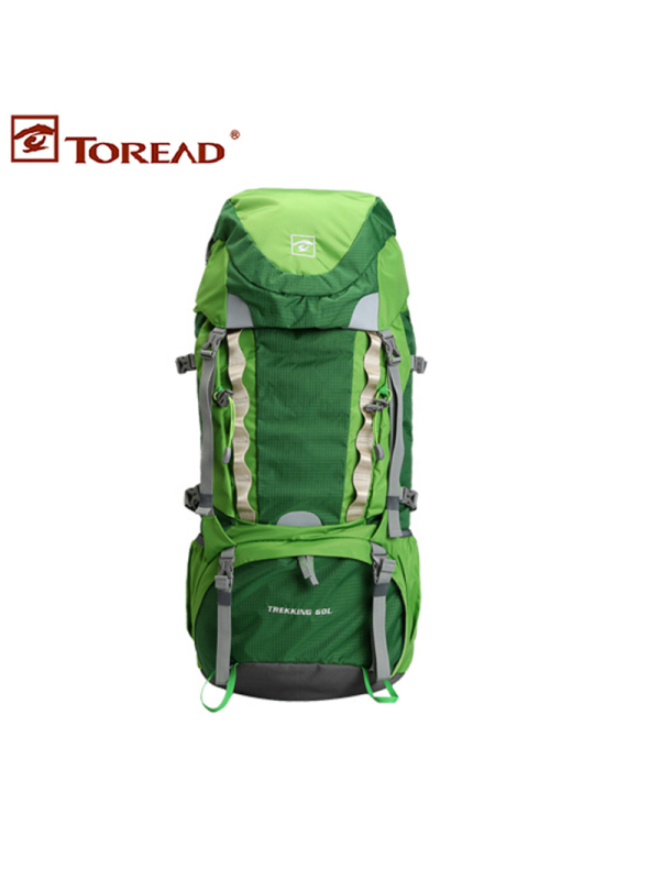 探路者户外大容量60升双肩登山徒步舒适背包ZEBE90890