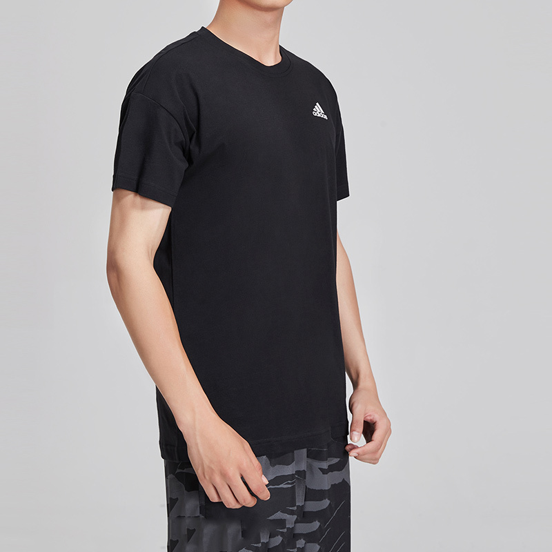 阿迪达斯男服短袖T恤圆领休闲运动服DV3060