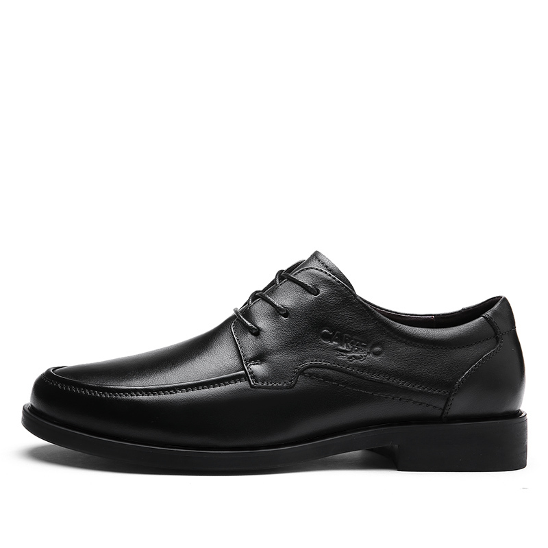 卡帝乐鳄鱼2018男鞋男士商务休闲皮鞋男软底中年爸爸鞋男系带时尚鞋