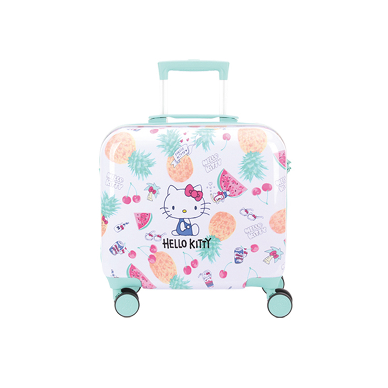 HELLO KITTY 猫咪印花ABS拉杆箱 16寸 绿色