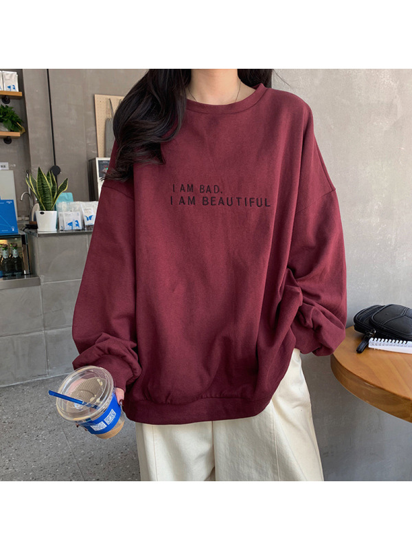 秋冬宽松韩国女装薄款情侣装打底衫女卫衣女学生上衣女装