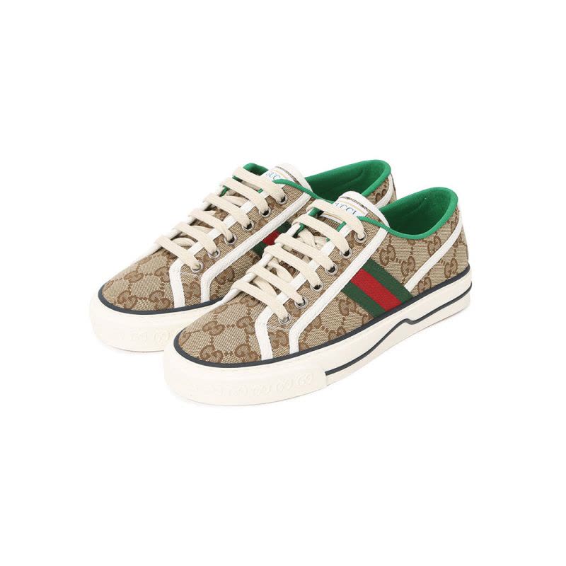 预售 古驰GUCCI Tennis 1977 帆布鞋 经典织带织物606110 女士帆布鞋图片
