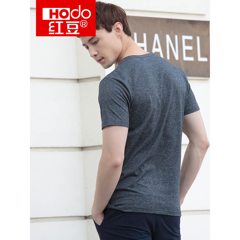 hodo红豆男装夏季男士t恤轻商务休闲简约舒适微弹轻薄短袖t恤男