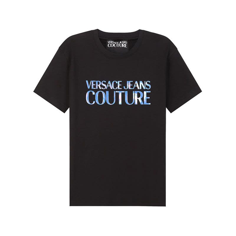 范思哲 VERSACE JEANS COUTURE 男士棉质圆领短袖T恤72GAHP02 CJ01P图片