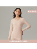 德绒保暖内衣女士加绒加厚秋衣双面磨毛圆领打底单件上衣