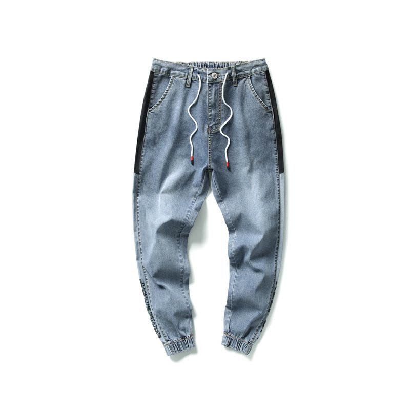 Ceba潮牌工装牛仔裤男宽松休闲哈伦男士束脚 流仔裤 韩版百搭大码男裤图片