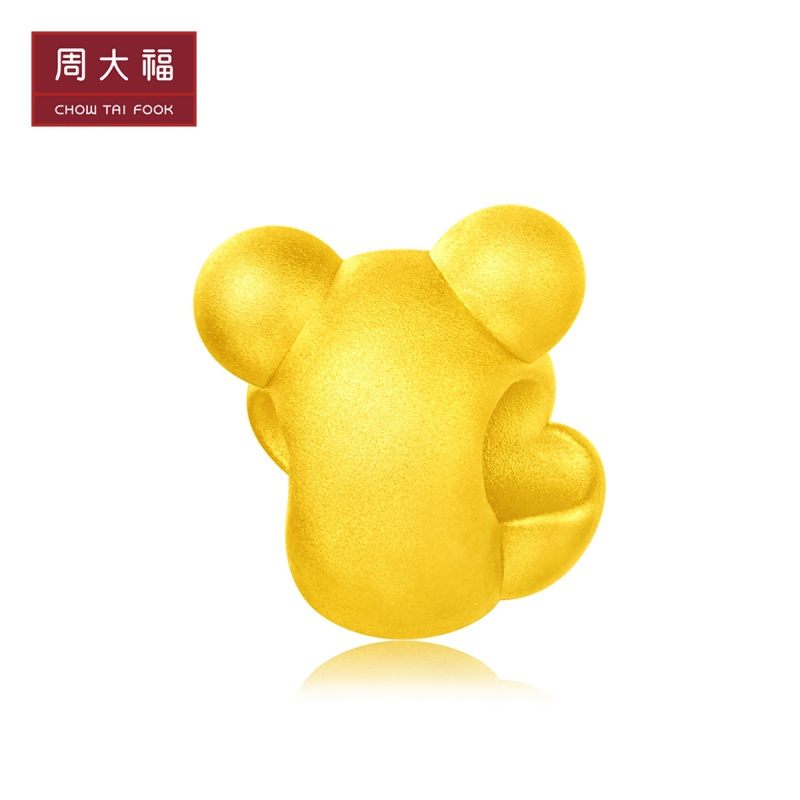 周大福 十二生肖鼠金鼠心有所鼠转运珠足金金吊坠甄品R24402