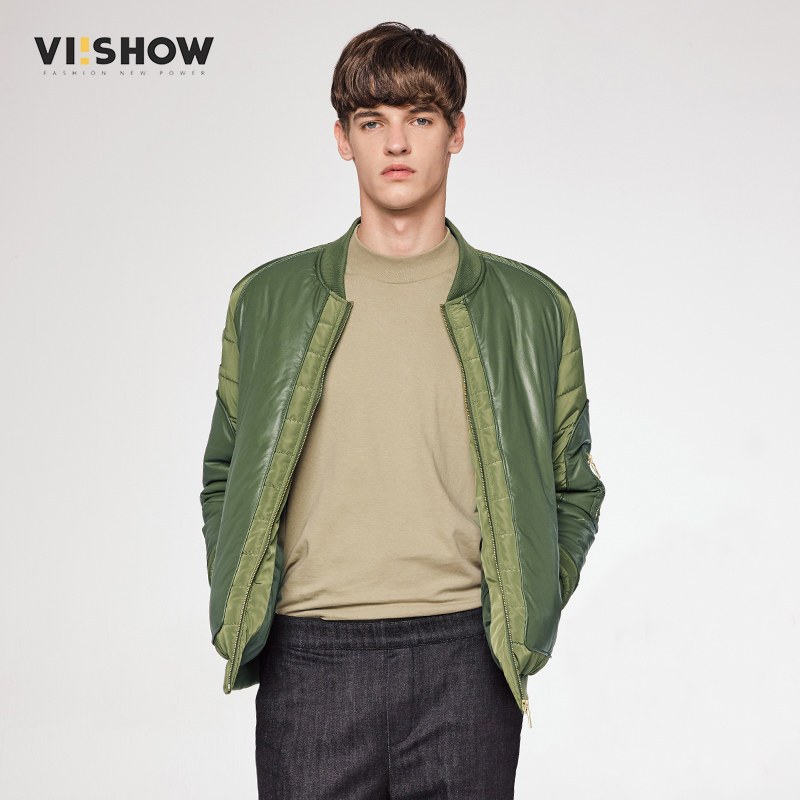 VIISHOW潮牌男士外套青年棉衣修身潮棒球棉服冬季男装