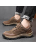 真皮男鞋夏季新款户外登山鞋徒步厚底运动鞋低帮工装鞋男
