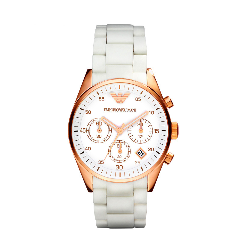 阿玛尼emporioarmani欧美品牌圆形防水女士腕表表时尚潮流运动石英表