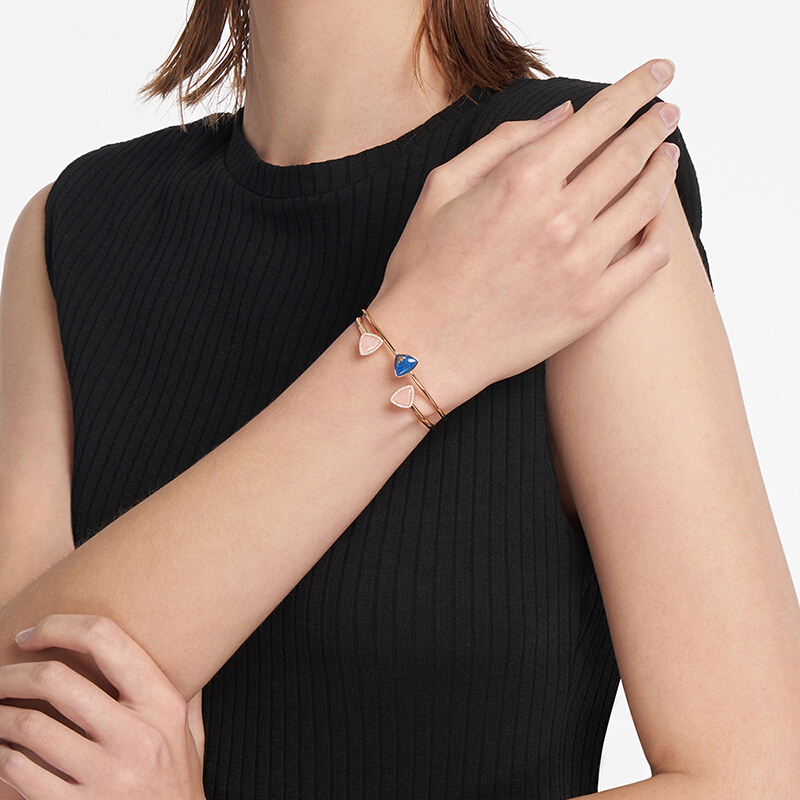 emporioarmani阿玛尼手镯奢侈品复古风简约925银手链生日礼物送女友eg