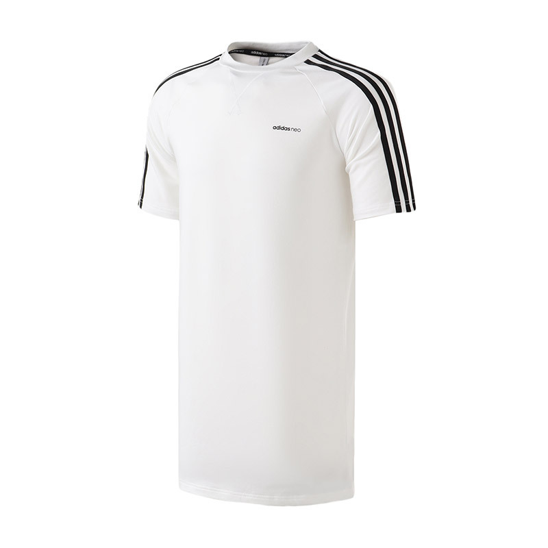 【自营】adidas阿迪达斯NEO女子连衣裙短袖T恤休闲运动服CV7349 L CV7349白色