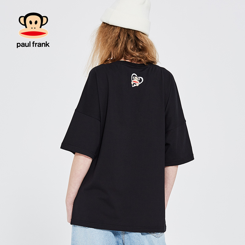 Paul Frank/大嘴猴2019夏季新款T恤女潮流字母印花韩版宽松透气潮