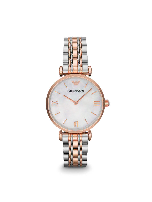 阿玛尼emporioarmani手表钢制表带时尚休闲简约石英表女士腕表ar1683